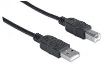MANHATTAN USB kábel 2.0 Kábel A-B 1,8 m, čierny