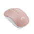 Bluetooth optická myš Natec optická myš TOUCAN/1600 DPI/Cestovná/Optická/1 600 DPI/Bezdrôtová USB/Biela-ružová