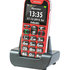 EVOLVEO EasyPhone, mobilný telefón pre seniorov s nabíjacím stojanom (červený)