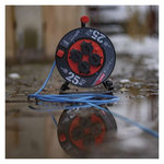 EMOS Weatherproof navijak kábla 25 m / 4 zásuvky / modrý / silikónový / 230 V / 1,5 mm2