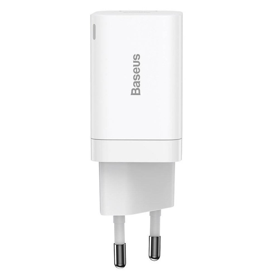 Baseus Super Si Por QC USB+USB-C 30W biela (CCSUPP-E02)