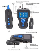 XTENDLAN LAN Cable Tester TLCD8601S s LCD, koax, Cat3/Cat5E/Cat6/Cat7, UTP/STP, USB, PoE, ping, sonda, protismyčka