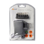 Solight univerzálny sieťový adaptér 2000mA, stabilizovaný, výmenné konektory