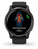 Garmin GPS sportovní hodinky Venu2 Slate/Black Band, EU