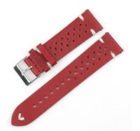 RhinoTech univerzální řemínek Genuine Leather Quick Release 22mm, červená