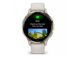 Garmin Venu® 3S, Nerezová luneta Soft Gold, pouzdro Ivory, silikonový řemínek