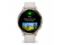 Garmin Venu® 3S, Nerezová luneta Soft Gold, pouzdro Ivory, silikonový řemínek