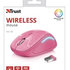 Bluetooth optická myš TRUST Yvi Wireless Mouse USB, ružová