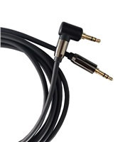 PremiumCord HQ stíněný kabel stereo Jack 3.5mm - Jack 3.5mm zahnutý 90°, 5m