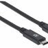Kábel Manhattan USB-C, USB 3.1 Gen 2, USB-C samec na USB-C samec, 10 Gb/s, 5 A, 1 m, čierna