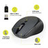 Bluetooth optická myš PORT bezdrátová myš SILENT, USB-A/USB-C dongle, 2,4Ghz, 1600DPI, černá