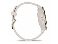 Garmin Venu® 3S, Nerezová luneta Soft Gold, pouzdro Ivory, silikonový řemínek