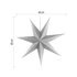 EMOS LED hviezda papierová závesná so striebornými trblietkami v strede, biela, 60 cm, vnútorná