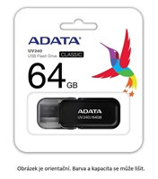 A-DATA ADATA Flash Disk 32GB USB 2.0 Dash Drive UV240, Black