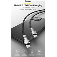 Baseus Cafule USB-C/Lightning 2m čierna PD 20W (CATLJK-B01)