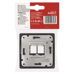 EMOS Kryt dátovej zásuvky 2xRJ45, antracit