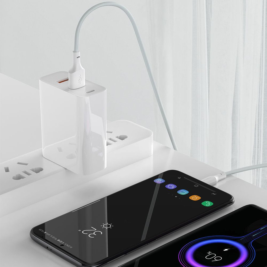 Baseus Wisdom USB-A/C kábel 1,5m 5A 2ks