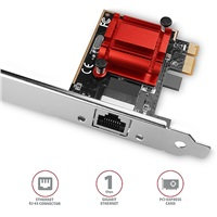 AXAGON PCEE-GIX, sieťová karta PCIe - 1x Gigabit Ethernet port (RJ-45), Intel i210AT, PXE, vrátane. LP