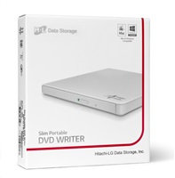 HITACHI LG - externá mechanika DVD-W/CD-RW/DVD±R/±RW/RAM GP57EW40, Slim, biela, krabica+SW