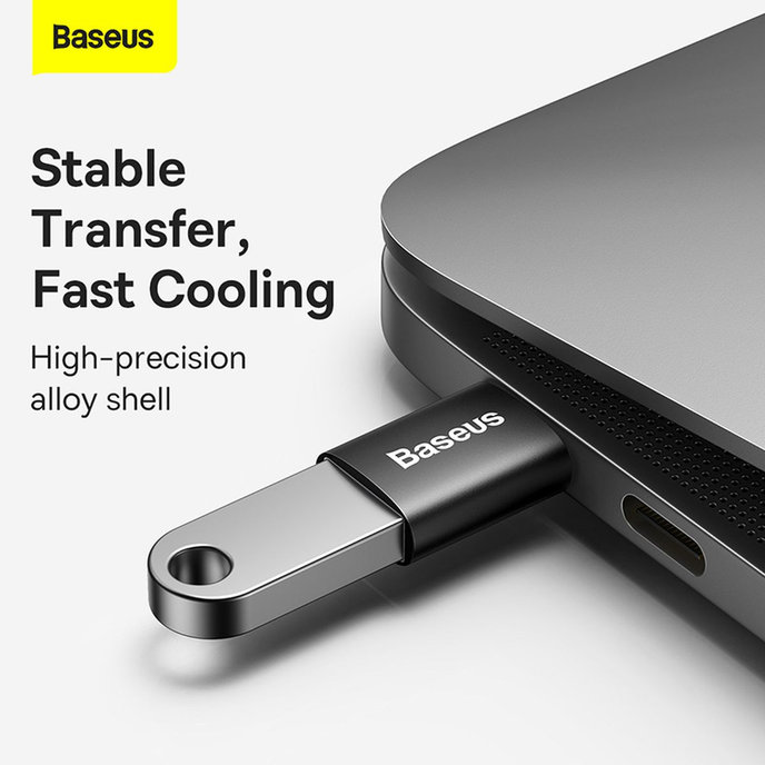 Baseus Converter Ingenuity Series Mini USB-A to Type-C, čierny