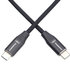 PREMIUMCORD Kabel USB-C M/M, 240W 480Mbps černý bavlněný oplet, 0,5m