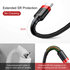Baseus CATKLF-B91 Cafule Kabel USB-C 3A 1m Red/Black