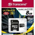Karta TRANSCEND MicroSDHC 8GB Ultimate, Class 10 UHS-I 600x, MLC + adaptér