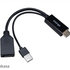 AKASA redukcia z HDMI na DisplayPort, s napájacím káblom USB 4K@60Hz, 25 cm