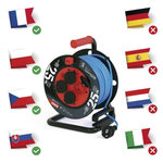 EMOS Weatherproof navijak kábla 25 m / 4 zásuvky / modrý / silikónový / 230 V / 1,5 mm2