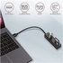 AXAGON HMA-CR3A, USB 3.rozbočovač 2. generácie, 3x porty USB-A + čítačka kariet SD/microSD, kov, 20 cm kábel USB-A