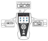 XTENDLAN LAN Cable Tester TLCD8601S s LCD, koax, Cat3/Cat5E/Cat6/Cat7, UTP/STP, USB, PoE, ping, sonda, protismyčka