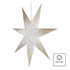 EMOS LED hviezda papierová závesná so zlatými trblietkami na okrajoch, biela, 60 cm, vnútorná