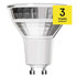 EMOS LED žiarovka Classic MR16 strieborná/ GU10 / 3 W (32 W) / 345 lm / Teplá biela