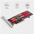 AXAGON PCEM2-ND, PCIe x8 radič - 2x M.2 NVMe M-key slot, RAID, podpora dosiek bez bifurkace, vr. LP