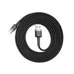 Baseus Cafule USB-A/C kábel 3A 2m čierny (CATKLF-CG1)