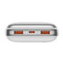 Baseus Bipow Pro Powerbanka s digitálním displejem 20000mAh 22.5W bílá + USB kabel USB-A/USB-C 30cm, bílá