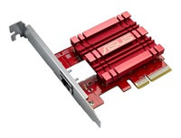 Sieťový adaptér ASUS XG-C100C v2 10GBase-T PCIe so spätnou kompatibilitou 5/2,5/1G a 100 Mb/s; port RJ45 a integrovaný