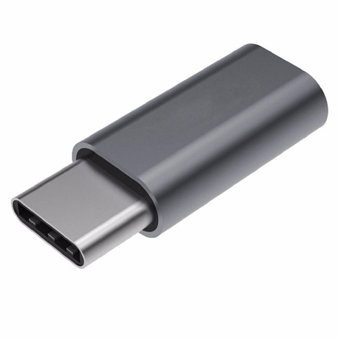 Adaptér PREMIUMCORD USB 3.1 C/male - USB 2.0 Micro-B/ženské, sivá metalíza
