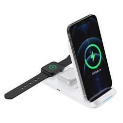 1stCOOL Qi bezdrôtová skladacia nabíjačka 3v1, iPhone/AirPods/iWatch kompat. biela