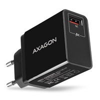 AXAGON ACU-QC19, QC nabíjačka do siete 19W, 1x USB-A port, QC3.0/AFC/FCP/SMART, čierna