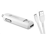 AVACOM CarMAX 2 nabíjačka do auta 2x Qualcomm Quick Charge 2.0, biela (kábel USB-C)
