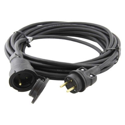 EMOS Vonkajší predlžovací kábel 30 m / 1 zásuvka / čierny / guma / 230 V / 1,5 mm2