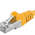 PREMIUMCORD Patch kábel CAT6a S-FTP, RJ45-RJ45, AWG 26/7 0,5m žltý