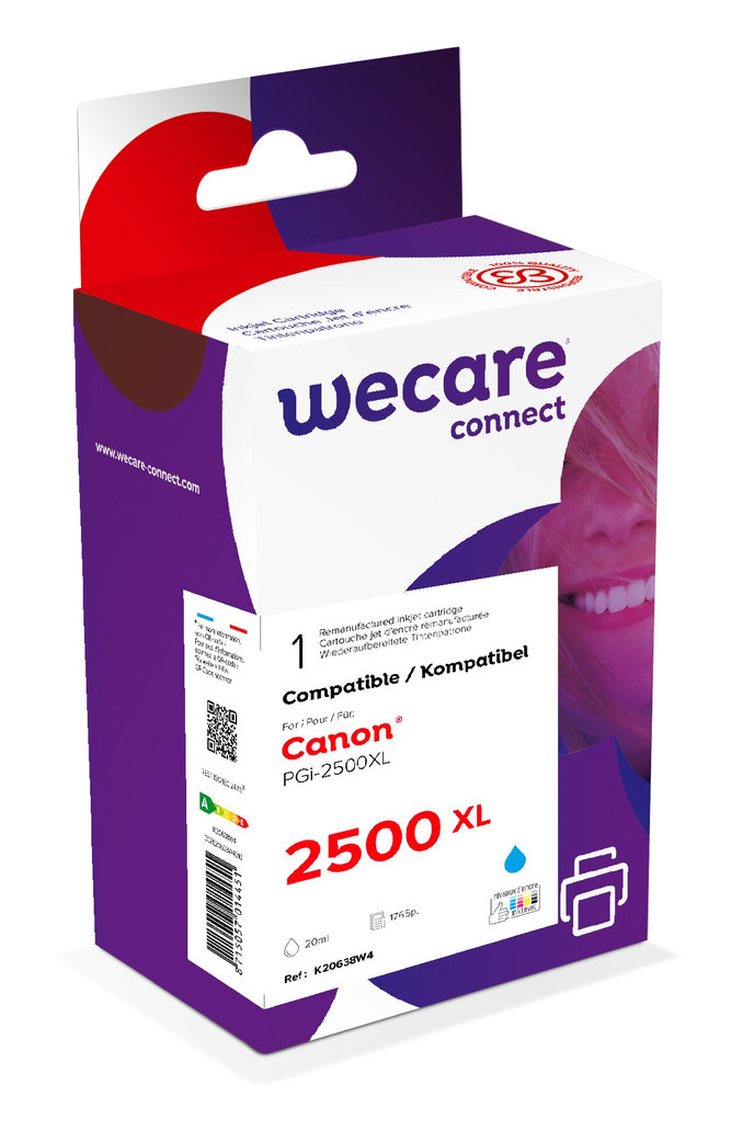 WECARE ARMOR ink kompatibilný s CANON PGi-2500XLC, modrá/cyan