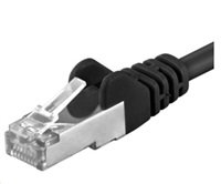 PREMIUMCORD Patch kábel CAT6a S-FTP, RJ45-RJ45, AWG 26/7 0,25m čierny