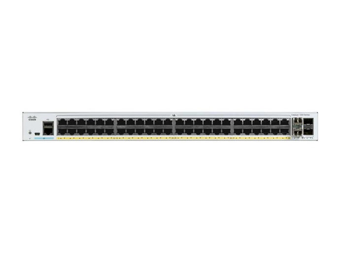 CISCO Catalyst C1000-48P-4G-L, 48x 10/100/1000 Ethernet PoE+ and 370W PoE budget ports, 4x 1G SFP uplinks