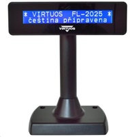 Virtuos zákaznícky displej Virtuos FL-2025MB 2x20, USB, čierny