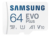 Samsung EVO Plus/micro SDXC/64GB/UHS-I U1 / Class 10/+ Adaptér/Biela
