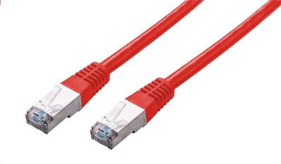 C-TECH kabel patchcord Cat5e, FTP, červený, 0,5m