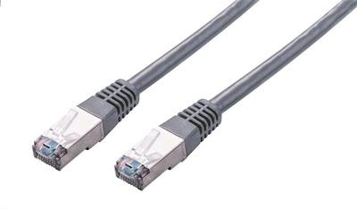 C-TECH kabel patchcord Cat5e, FTP, šedý, 15m